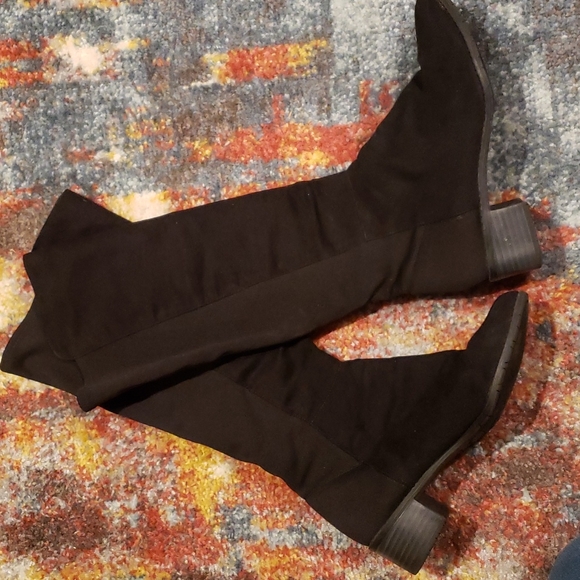 Deflex Comfort Straight Black Boots, 6.5 - Picture 1 of 9